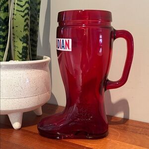 I Am Canadian 32oz Red Boot Santa Beer Mug Jug